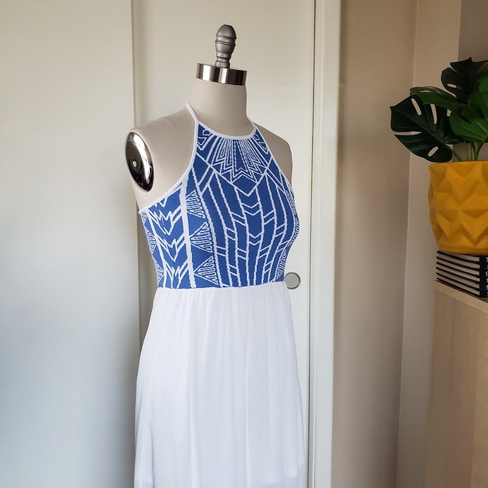 Grecian Arctic Blue Halter Dress Size Small NEW! - Picture 8 of 12